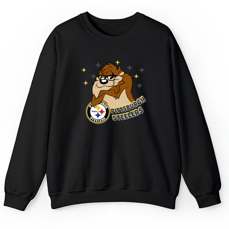 Tasmanian Devil X Pittsburgh Steelers Team NFL American Football Unisex Sweatshirt TAS6543