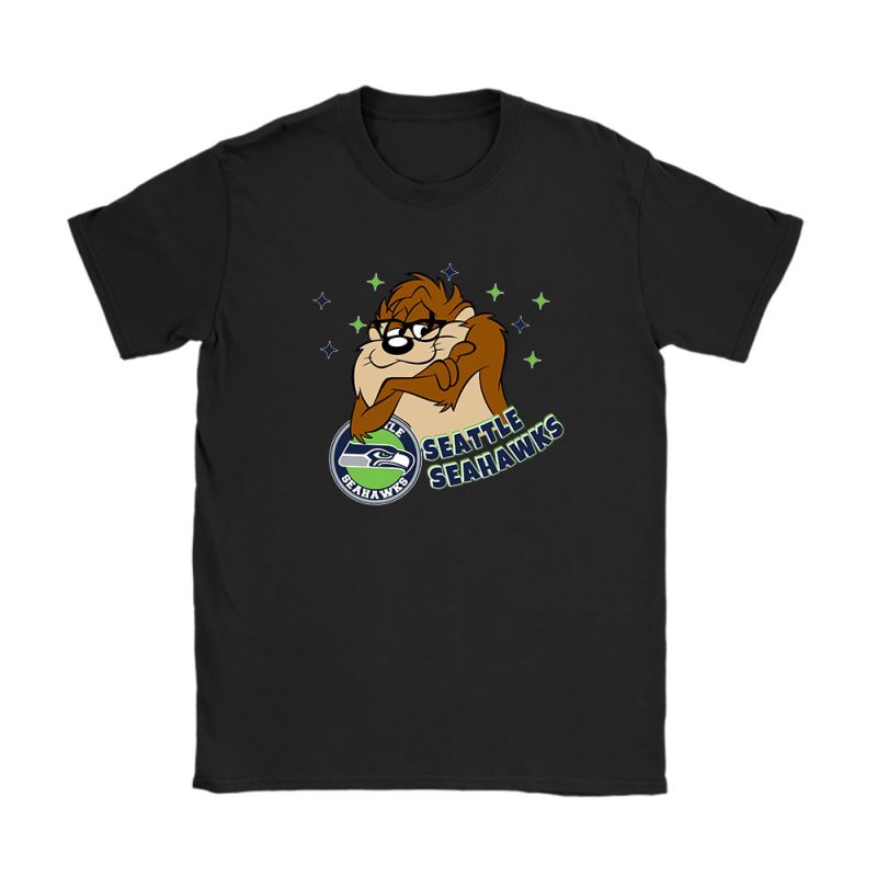 Tasmanian Devil X Seattle Seahawks Team Nfl American Football Unisex T-Shirt Cotton Tee TAT6544