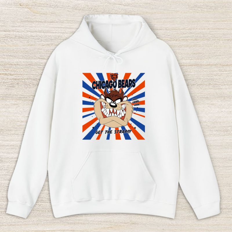 Tasmanian Devil X Taz X Looney Tunes X Chicago Bears Team X NFL X American Football Unisex Hoodie TAH6093