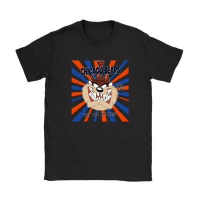 Tasmanian Devil X Taz X Looney Tunes X Chicago Bears Team X NFL X American Football Unisex T-Shirt TAT6093