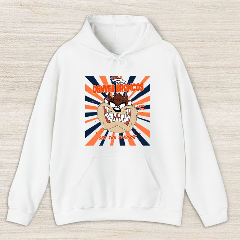 Tasmanian Devil X Taz X Looney Tunes X Denver Broncos Team X NFL X American Football Unisex Hoodie TAH6096