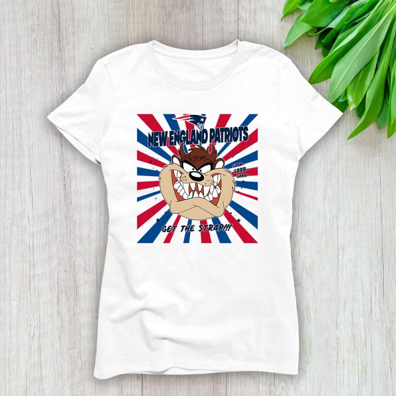 Tasmanian Devil X Taz X Looney Tunes X New England Patriots Team X NFL X American Football Lady Shirt Women Tee TLT5988