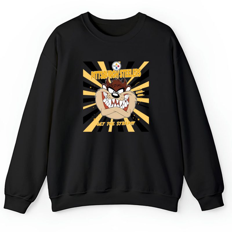 Tasmanian Devil X Taz X Looney Tunes X Pittsburgh Steelers Team X NFL X American Football Unisex Sweatshirt TAS6102