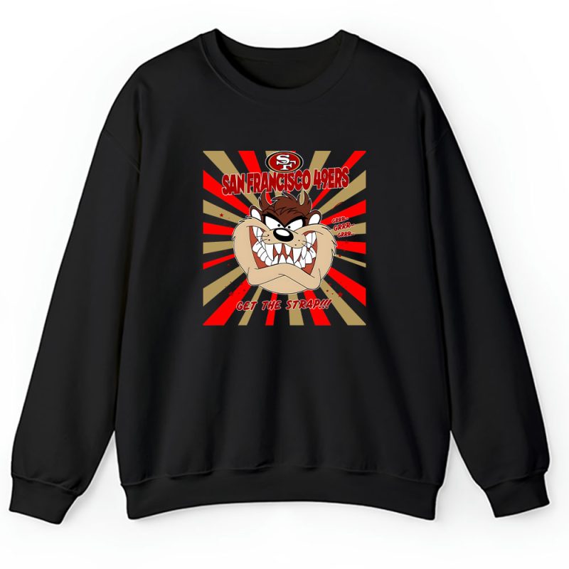 Tasmanian Devil X Taz X Looney Tunes X San Francisco 49ers Team X NFL X American Football Unisex Sweatshirt TAS6105