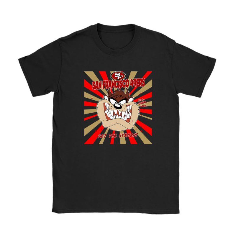 Tasmanian Devil X Taz X Looney Tunes X San Francisco 49ers Team X NFL X American Football Unisex T-Shirt TAT6105