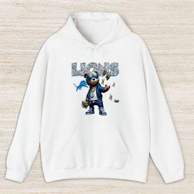 Teddy Bear Hiphop X Detroit Lions Team NFL American Football Unisex Hoodie TAH8833