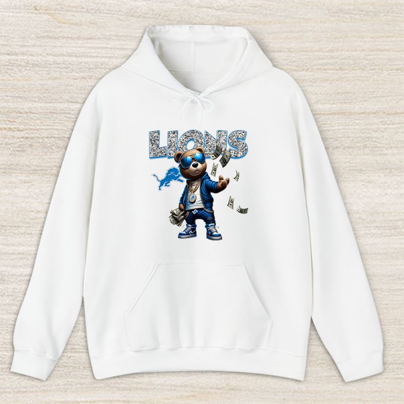 Teddy Bear Hiphop X Detroit Lions Team NFL American Football Unisex Hoodie TAH8833