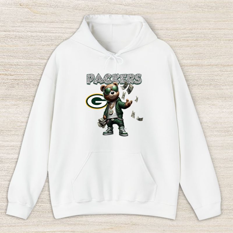 Teddy Bear Hiphop X Green Bay Packers Team NFL American Football Unisex Hoodie TAH8834