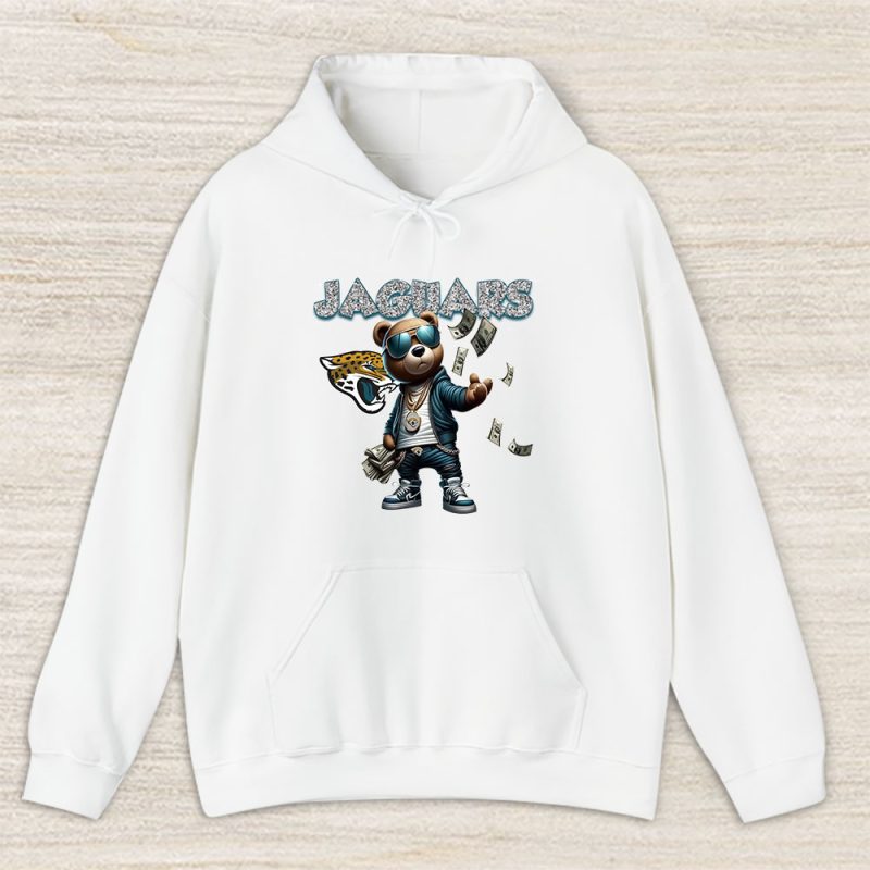 Teddy Bear Hiphop X Jacksonville Jaguars Team NFL American Football Unisex Hoodie TAH8837