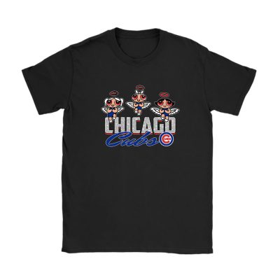The Powerpuff Girls X Chicago Cubs Team X MLB X Baseball Fans Unisex T-Shirt Cotton Tee TAT6825