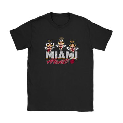 The Powerpuff Girls X Miami Heat Team NBA Basketball Unisex T-Shirt Cotton Tee TAT6841