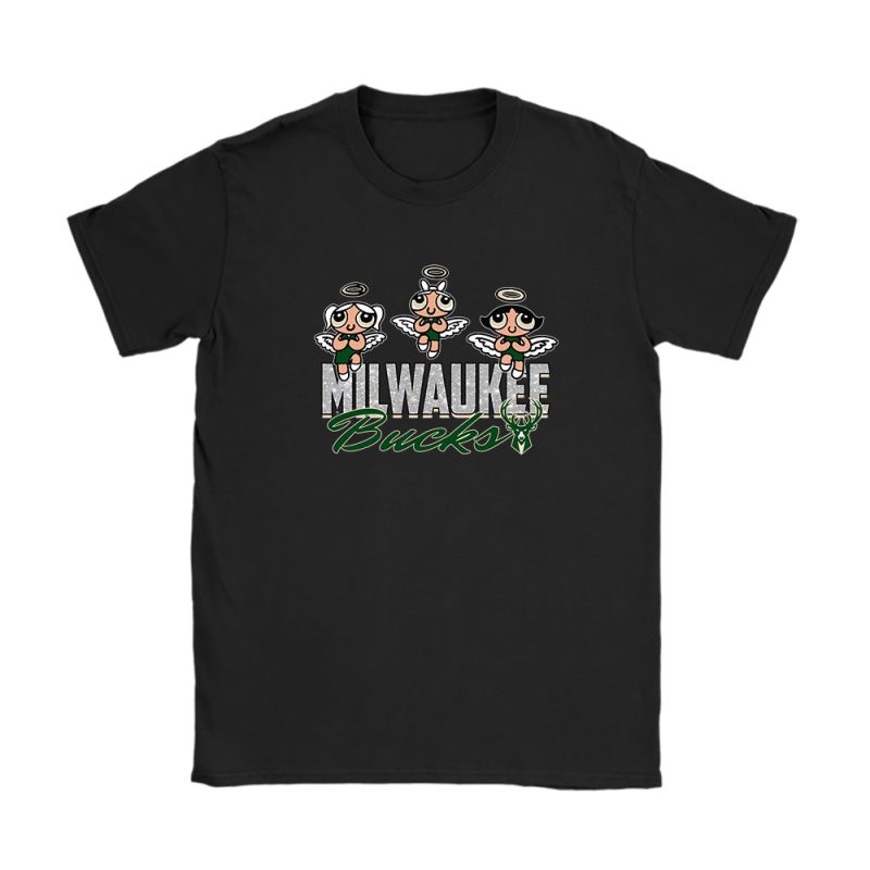 The Powerpuff Girls X Milwaukee Bucks Team NBA Basketball Unisex T-Shirt Cotton Tee TAT6840