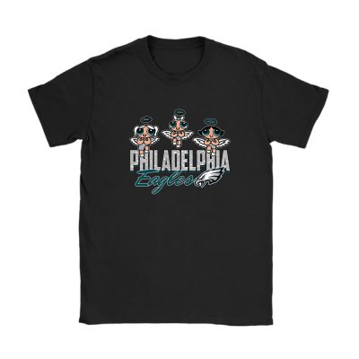 The Powerpuff Girls X Philadelphia Eagles Team X NFL X American Football Unisex T-Shirt Cotton Tee TAT6849