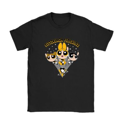 The Powerpuff Girls X Pittsburgh Penguins Team X NHL X Hockey Fan Unisex T-Shirt Cotton Tee TAT6867
