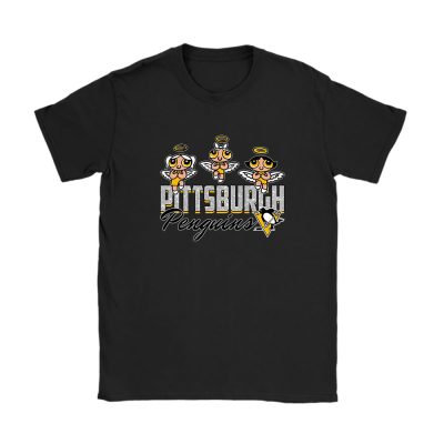 The Powerpuff Girls X Pittsburgh Penguins Team X NHL X Hockey Fan Unisex T-Shirt Cotton Tee TAT6868