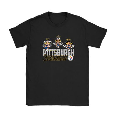 The Powerpuff Girls X Pittsburgh Steelers Team X NFL X American Football Unisex T-Shirt Cotton Tee TAT6850