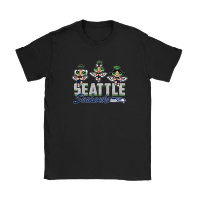The Powerpuff Girls X Seattle Seahawks Team X NFL X American Football Unisex T-Shirt Cotton Tee TAT6851