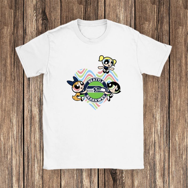 The Powerpuff Girls X Seattle Seahawks Team X NFL X American Football Unisex T-Shirt TAT6033