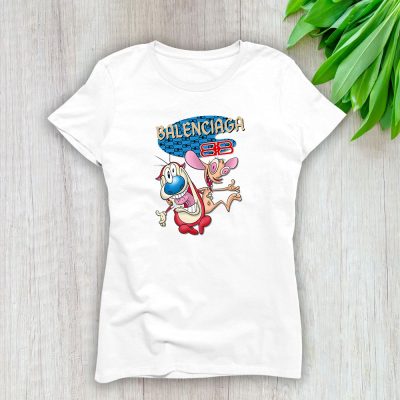 The Ren  Stimpy Show Balenciaga Lady T-Shirt Women Tee LTL7430