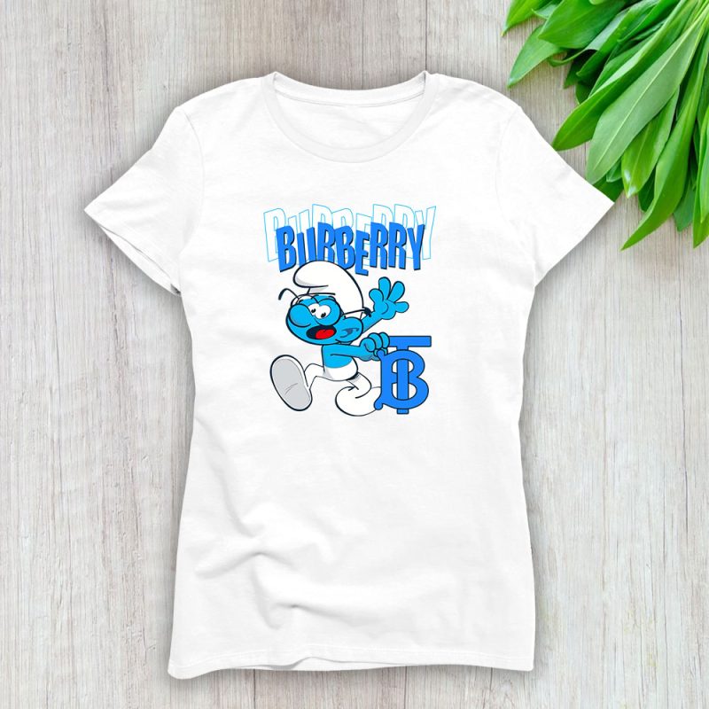 The Smurfs Burberry Lady T-Shirt Women Tee LTL7443