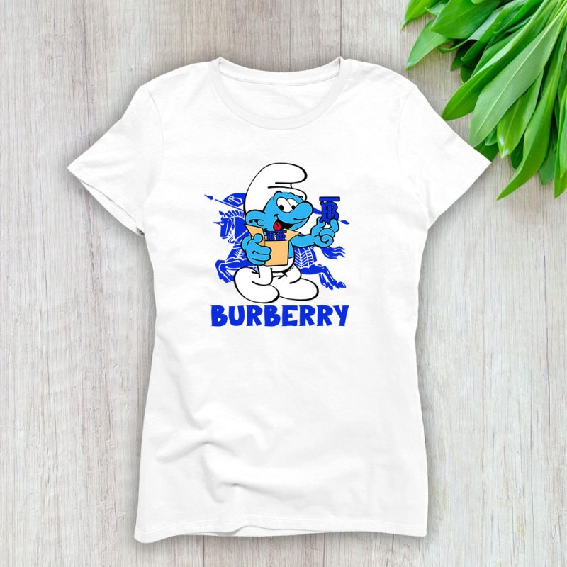 The Smurfs Burberry Lady T-Shirt Women Tee LTL7445