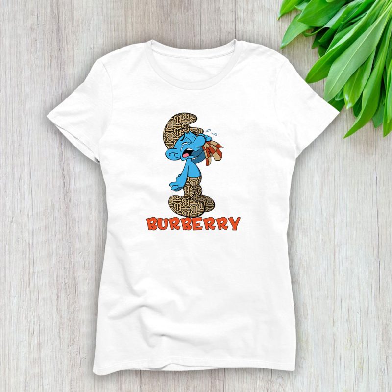 The Smurfs Burberry Lady T-Shirt Women Tee LTL7454