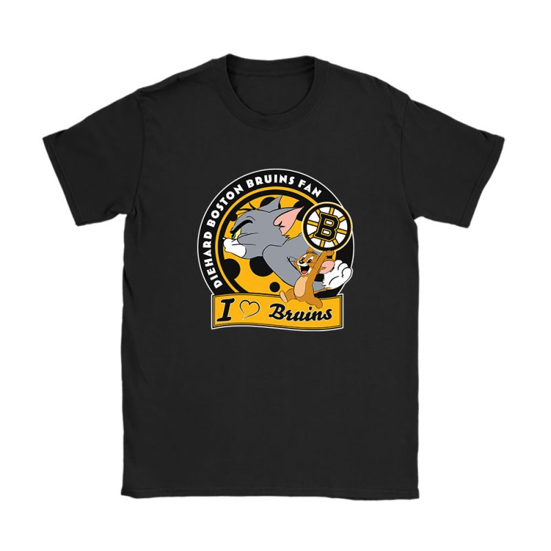 Tom And Jerry X Boston Bruins Team X NHL X Hockey Fan Unisex T-Shirt TAT6146