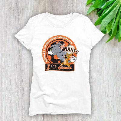 Tom And Jerry X San Francisco Giants Team X MLB X Baseball Fans Lady Shirt Women Tee TLT6013