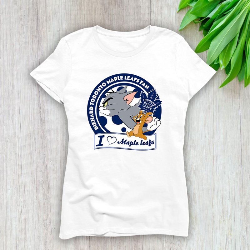 Tom And Jerry X Toronto Maple Leafs Team X NHL X Hockey Fan Lady Shirt Women Tee TLT6044