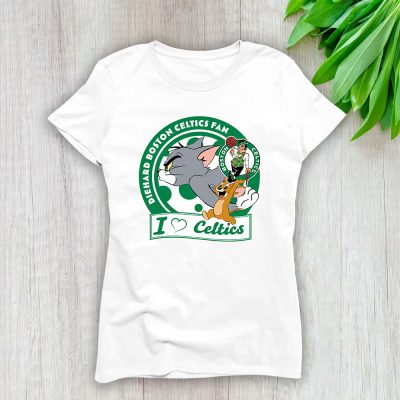 Tom Jerry X Boston Celtics Team X NBA X Basketball Lady Shirt Women Tee TLT6017