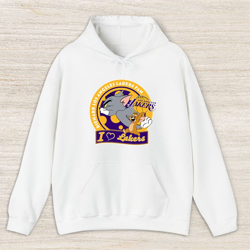 Tom Jerry X Los Angeles Lakers Team X NBA X Basketball Unisex Hoodie TAH6132