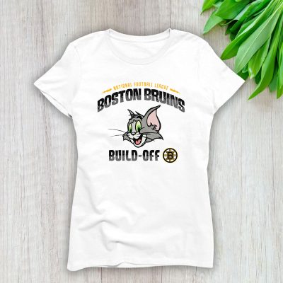 Tom X Tom And Jerry X Boston Bruins Team NHL Hockey Fan Lady Shirt Women Tee TLT6076