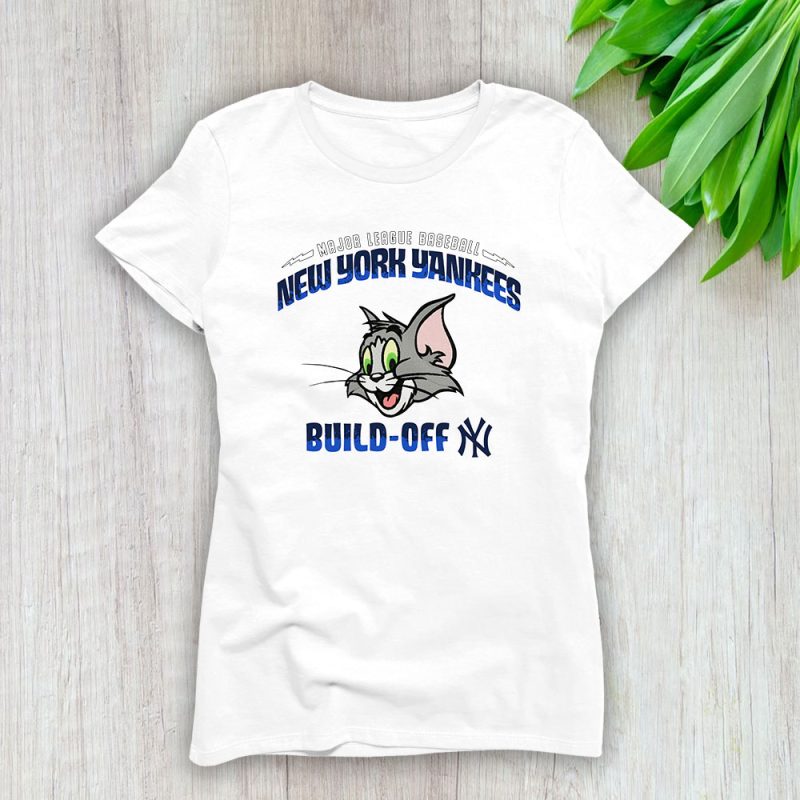 Tom X Tom And Jerry X New York Yankees Team MLB Baseball Fans Lady Shirt Women Tee TLT6051