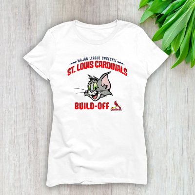 Tom X Tom And Jerry X St. Louis Cardinals Team MLB Baseball Fans Lady Shirt Women Tee TLT6054