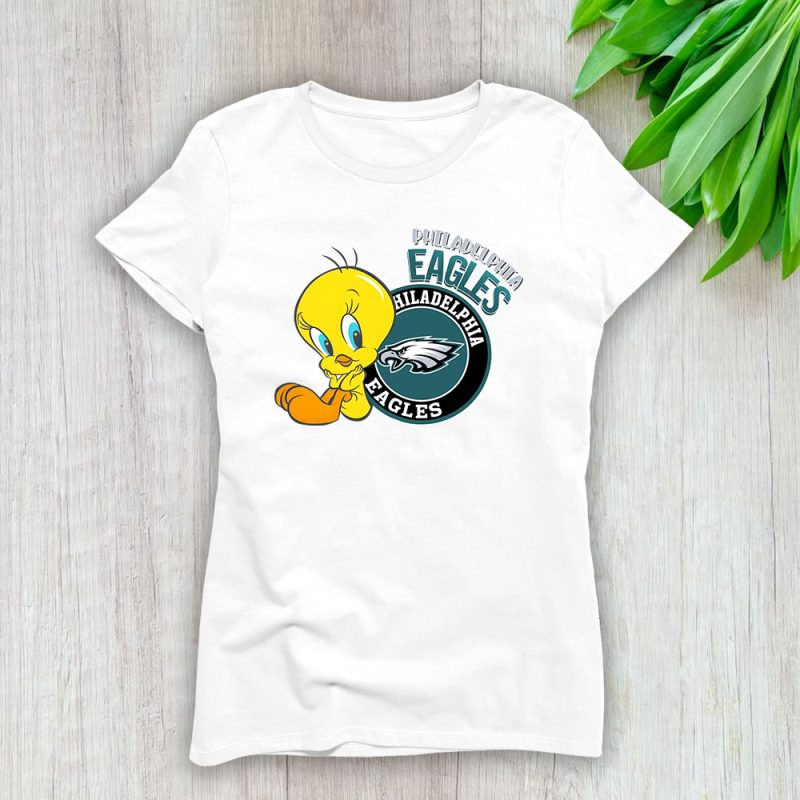 Tweety Bird X A Tale Of Two Kitties X Philadelphia Eagles Team NFL American Football Lady Shirt Women Tee TLT6112