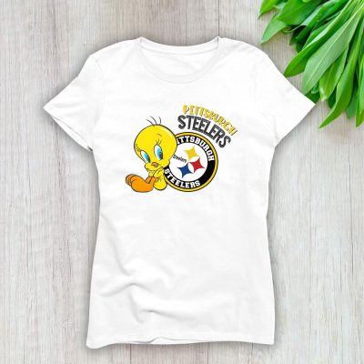 Tweety Bird X A Tale Of Two Kitties X Pittsburgh Steelers Team NFL American Football Lady Shirt Women Tee TLT6113