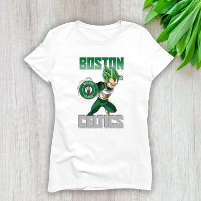 Vegata X Dragon Ball X Boston Celtics Team X NBA X Basketball Lady Shirt Women Tee TLT6116