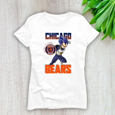 Vegata X Dragon Ball X Chicago Bears Team X NFL X American Football Lady Shirt Women Tee TLT6126