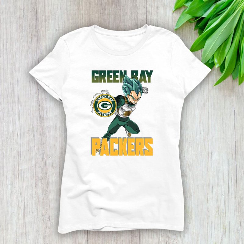 Vegata X Dragon Ball X Green Bay Packers Team X NFL X American Football Lady Shirt Women Tee TLT6128