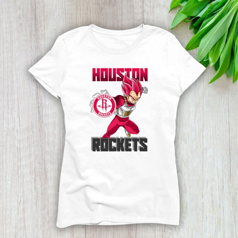 Vegata X Dragon Ball X Houston Rockets Team X NBA X Basketball Lady Shirt Women Tee TLT6121