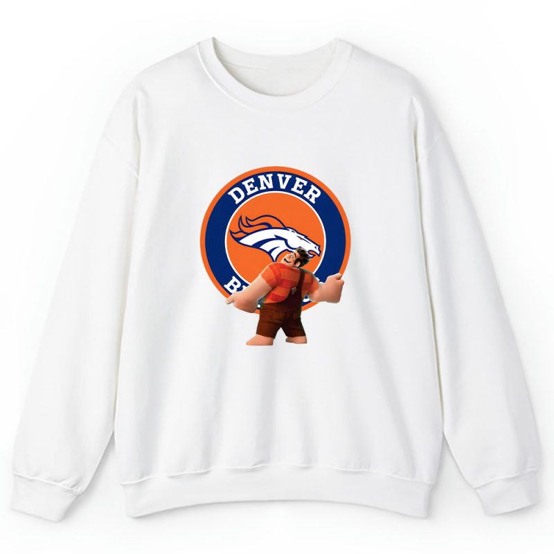 Wreckit Ralph X Denver Broncos Team X NFL X American Football Unisex Sweatshirt TAS6036