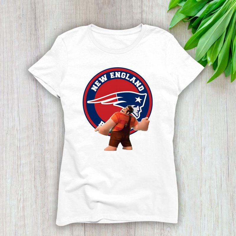 Wreckit Ralph X New England Patriots Team X NFL X American Football Lady Shirt Women Tee TLT5928