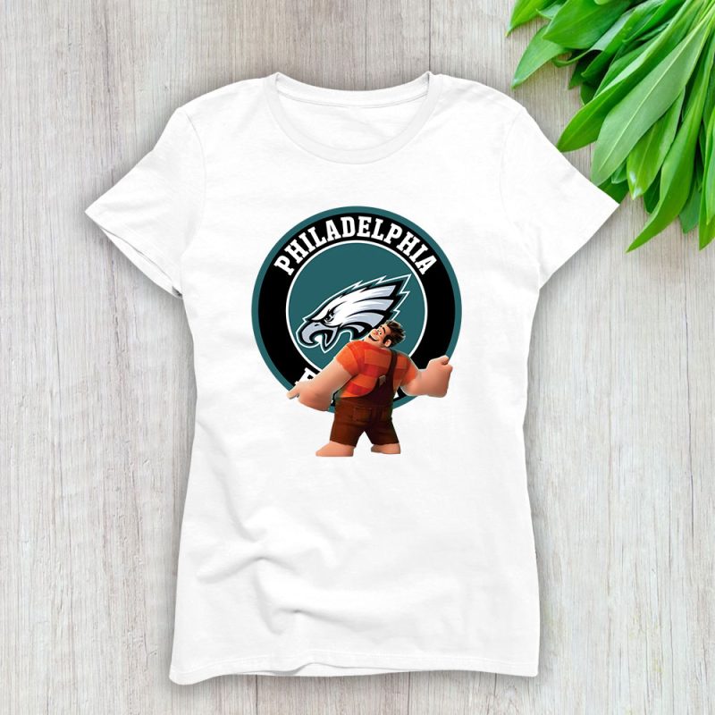 Wreckit Ralph X Philadelphia Eagles Team X NFL X American Football Lady Shirt Women Tee TLT5930