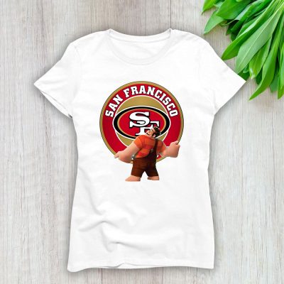 Wreckit Ralph X San Francisco 49ers Team X NFL X American Football Lady Shirt Women Tee TLT5933