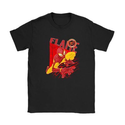 Spiderman NHL Calgary Flames Unisex T-Shirt Cotton Tee TAT9858