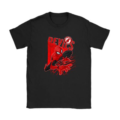 Spiderman NHL New Jersey Devils Unisex T-Shirt Cotton Tee TAT9959