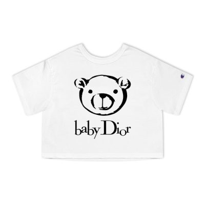 Baby Dior Logo Luxury Champion Lady Crop-Top T-Shirt CTB2657