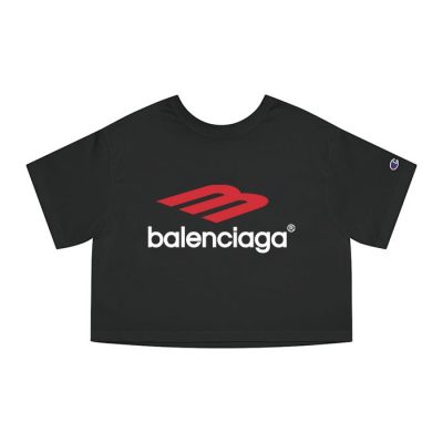 Balenciaga 3B Sport Icon Champion Lady Crop-Top T-Shirt CTB2423