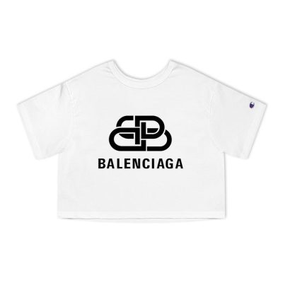 Balenciaga Bb Logo Luxury Champion Lady Crop-Top T-Shirt CTB2420