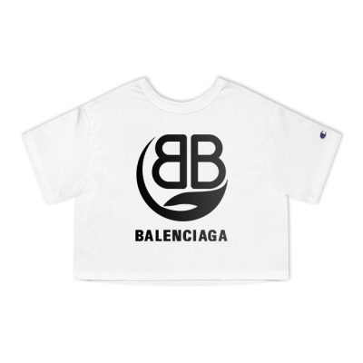 Balenciaga Bb Logo Luxury Champion Lady Crop-Top T-Shirt CTB2429